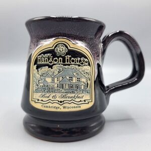 Deneen Pottery Mug Hanson House Bed & Breakfast Cambridge Wisconsin Drip Glaze